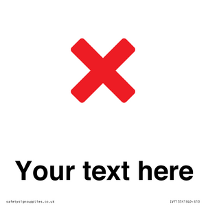 Custom plain background, red cross sign